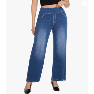 大码女装阔腿牛仔裤